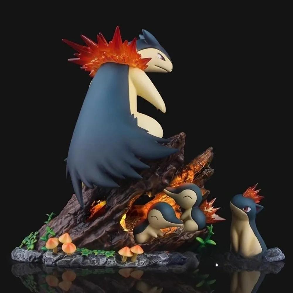 Anime Pokemon Adventure Figure Typhlosion Combination Action Figures Pvc Statue Collection Model Toys Gifts 13cm/5.12in