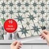 10 шт. ретро геометрическая наклейка на плитку для кухни, фартук, маслостойкая ванная комната, водонепроницаемая, домашний декор, наклейки на стены, пилинг, художественная фреска
