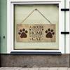 1 Set Anti-deform Wood Good No Rough Edge Hanging Decorative Plaque Supplies Cat Sign