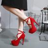 Sexy Classic High Heels Womens Sandals Summer Shoes Ladies Strappy Pumps Platform Heels Woman Ankle Strap Shoes  De Mujer