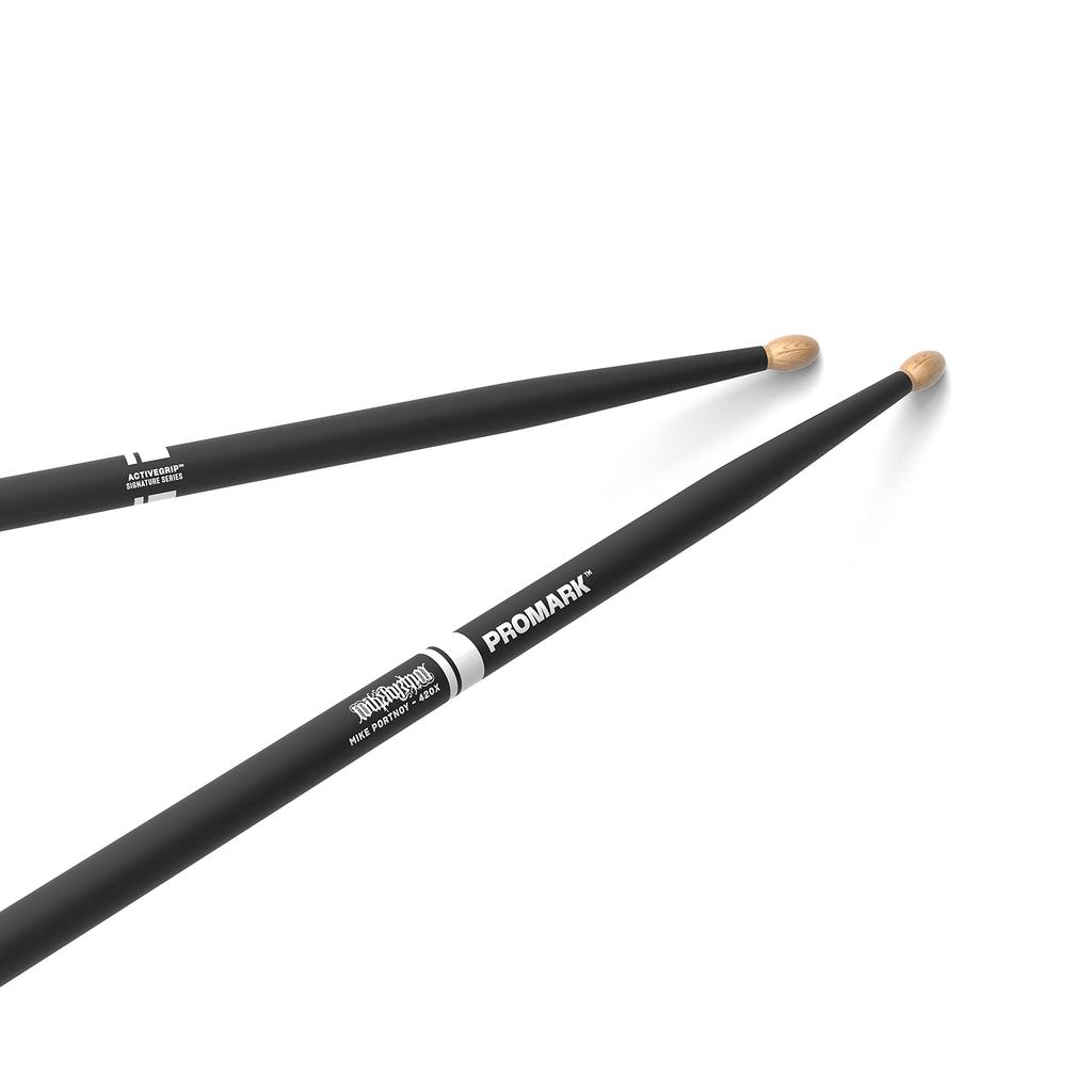 PROMARK Mike Portnoy Hickory Drumsticks with Oval Wood Tip, TXMP420XW-AG (413 X 14.5mm)