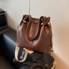 Универсальная корейская сумка-ведро класса люкс: Весна и Осень 2025 Сумка-кроссбоди с широким ремнем для женщин