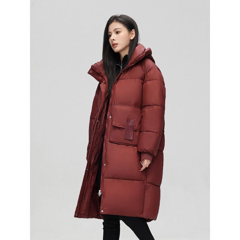 Хлопковая куртка женская длинная ниже колена новая хлопковая куртка утолщенная корейская версия свободная с капюшоном зимняя куртка-джокер с хлопковой подкладкой.