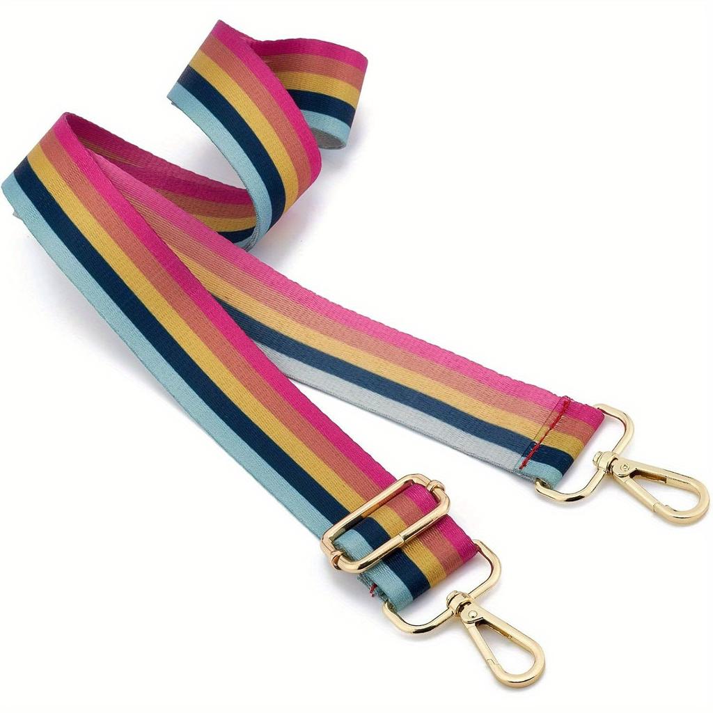 Ремень для сумки через плечо, регулируемый полосатый узор, женский ремень через плечо, сделай сам, утепленный модный нейлоновый новый ремень для сумки