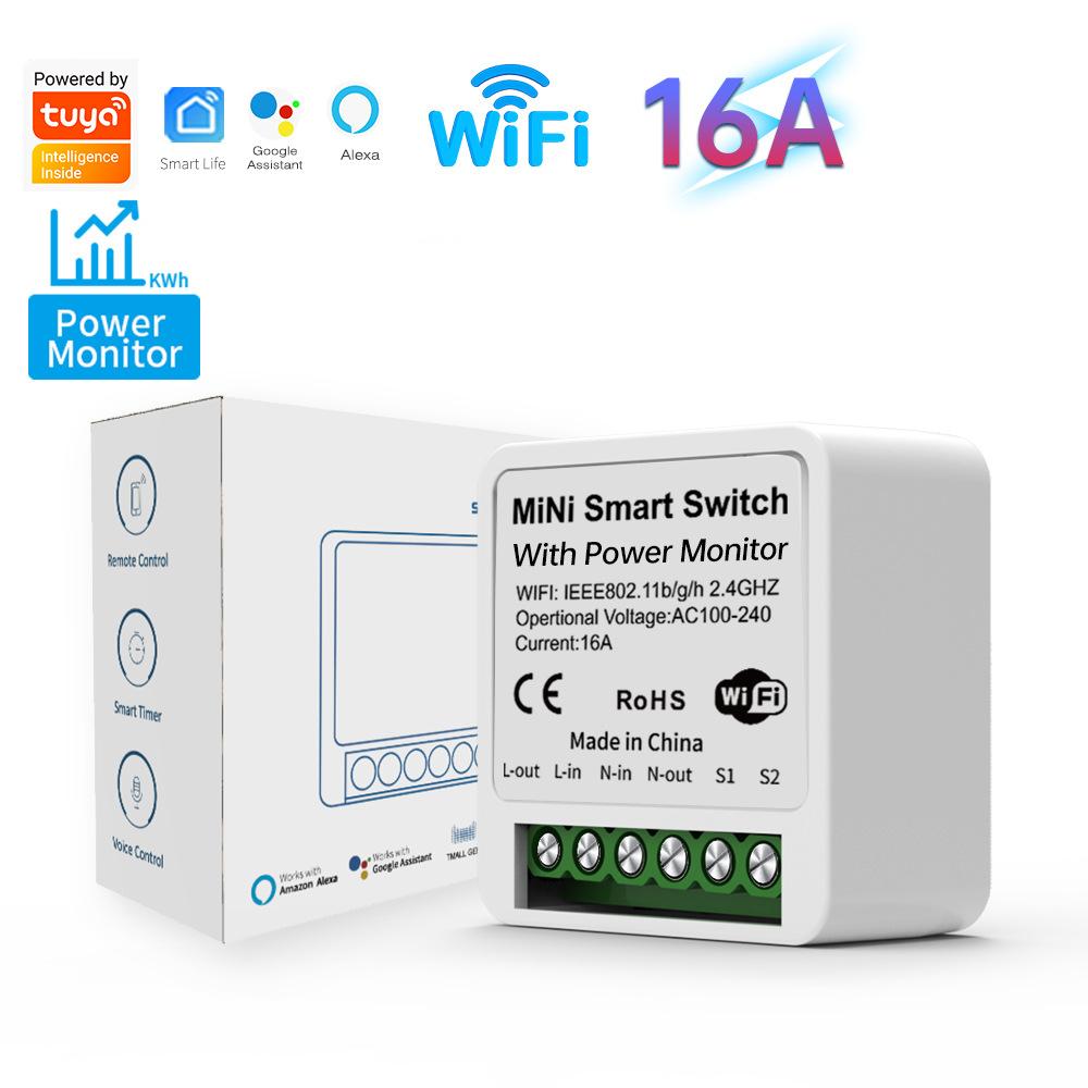 Выключатель WiFi, реле, умный выключатель, дистанционный выключатель с проводкой под напряжением/нейтралью, управление таймером через приложение, поддерживает Alaxe.