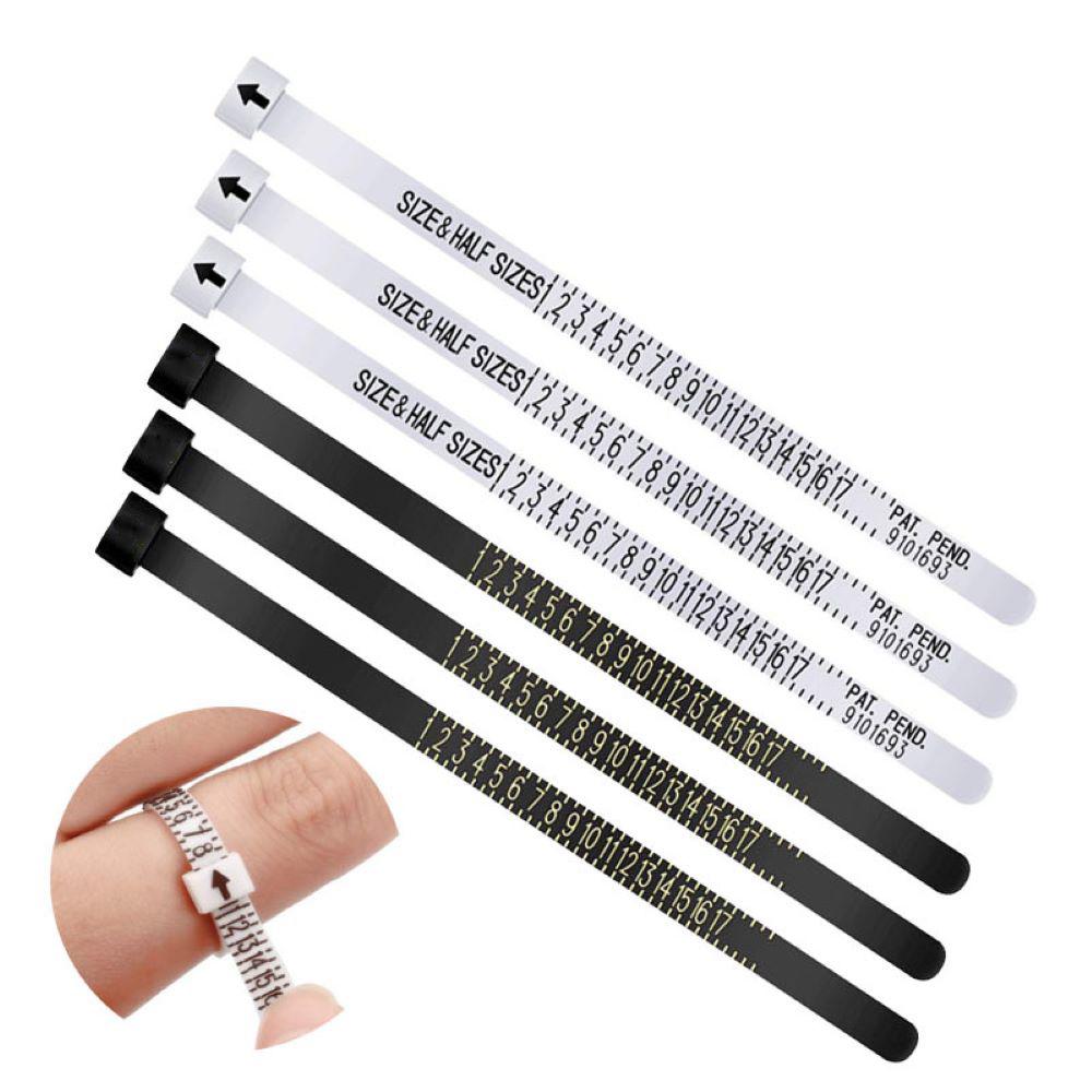 Accurate Black Plastic Finger Measure Gauge Measure Tools Jewelry Ring Sizer Accessory