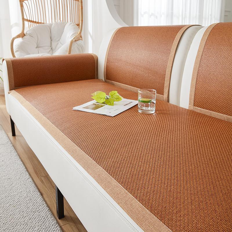 Ice Rattan Sofa Cushion Mat, New Seat Cushion In Summer , Non-Slip And Wear-Resistant, Modern Simple Rattan Seat Cushion