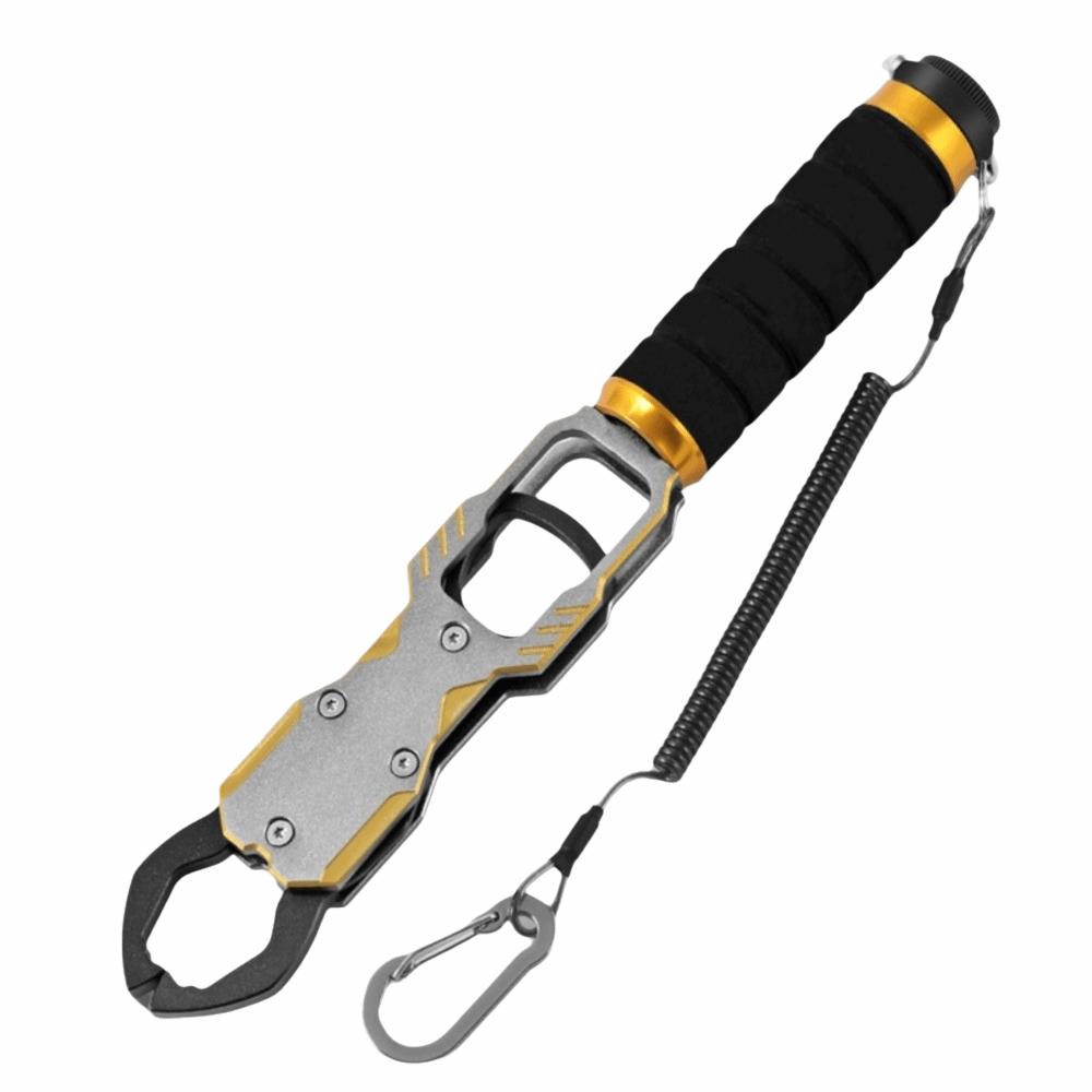 Aluminum Alloy Fishing Grabber with 40lb Scale Fish Holder Fish Lip Gripper  Catch and Release