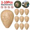 1-10Pcs Wasp Nest Decoy Hornets Deterrents Non-Toxic Fake Nest Bee Decoy Beehive Lanterns Hanging Patio Garden Repellent Trap