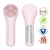 Силиконовая звуковая очищающая щетка для лица, водонепроницаемая электрическая вибрационная нагревательная массажная глубокая очистка СПА-инструмент для ванной комнаты