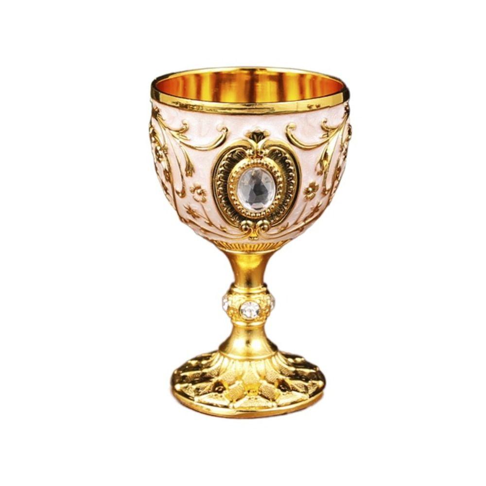 European Style Wine Glasses Embossed Chalice Decorative Goblet  Gift