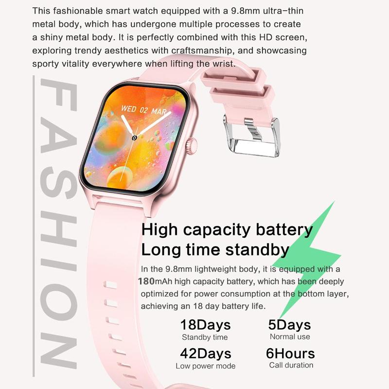 2023 Новые Смарт-часы с Bluetooth-вызовом для мужчин и женщин, для сна, сердечного ритма, кровяного давления, спортивные умные часы, модные женские умные часы для женщин