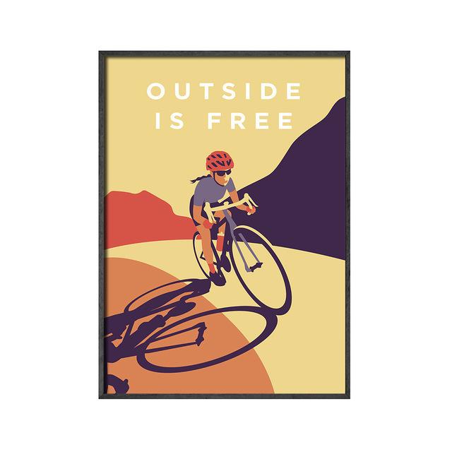 Винтажный спортивный велосипед, велосипедный тур, пейзаж, холст, картина, плакат, настенная художественная печать, картина для гостиной, украшение дома, Cuadros, без рамки