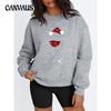 Autumn Women's Long Sleeve Round Neck Printed Christmas Sweatshirt