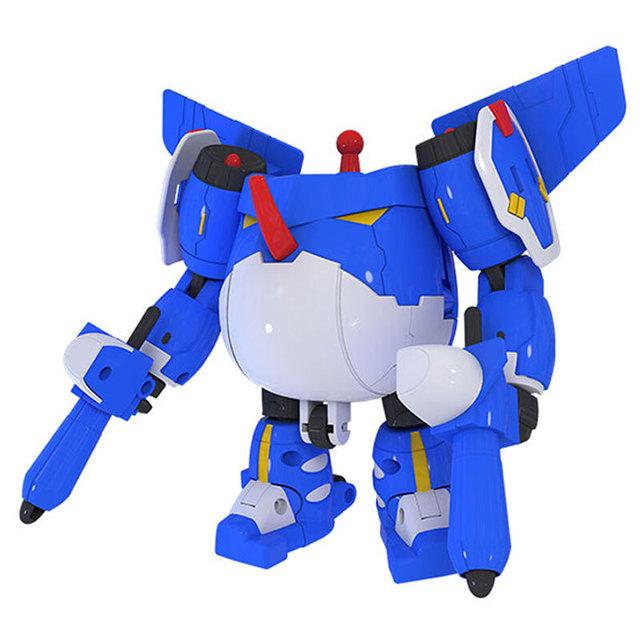 Korea Larva Transformation Toys Action Figures Vehile Deformation Robot Yellow Hilarious Worm Funny Cartoons for Kids Mecha Mode