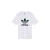 Originals Trefoil Large Logo Print Crew Neck Short Sleeve T-Shirt Men Tops White HK5227