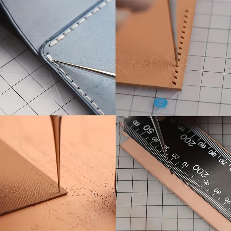 4 шт., шило с деревянной ручкой, двойное зигзагообразное отверстие для тыквы, специальное шило, сверлильный инструмент для кожи ручной работы, с шилом-крючком