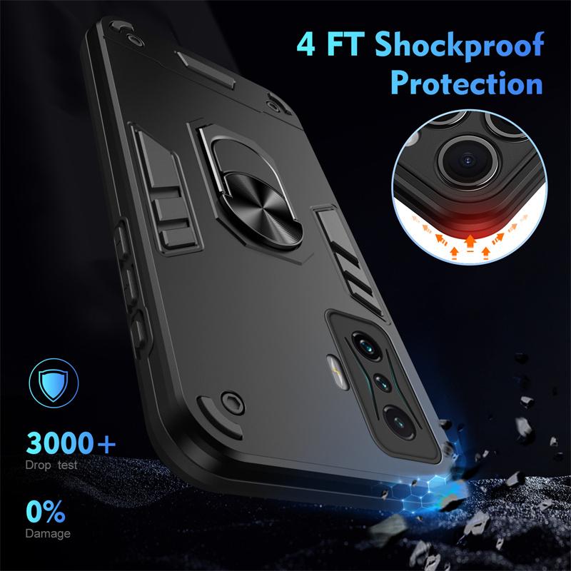 Броня Чехол для Xiaomi Poco F4 GT Чехол Poko Little F4 GT F4GT PocoF4GT Крышка Защита Объектива Металлическое Кольцо Подставка Держатель Coque Fundas
