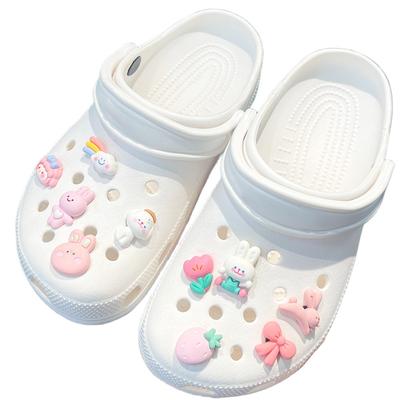 Очарование для обуви, булавки «сделай сам», милое украшение в виде кролика, пряжка для обуви с отверстиями, набор подвесок, аксессуары для детей, подарок для мальчиков и девочек