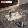 milk white ripple rectangular small tray - set of 2