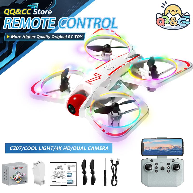Non-Toxic Cz07 Uav Dazzling Lighting Night Drone Toy 4K Hd Dual-Camera Drone Aerial Pography Aircraft Stunt Rc Toys Children'S Day Gift