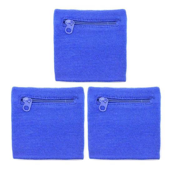 3 шт. спортивный браслет с карманом на молнии, очень широкий эластичный ремешок для защиты запястья, дышащий и поглощающий пот фитнес-кошелек на запястье для бега