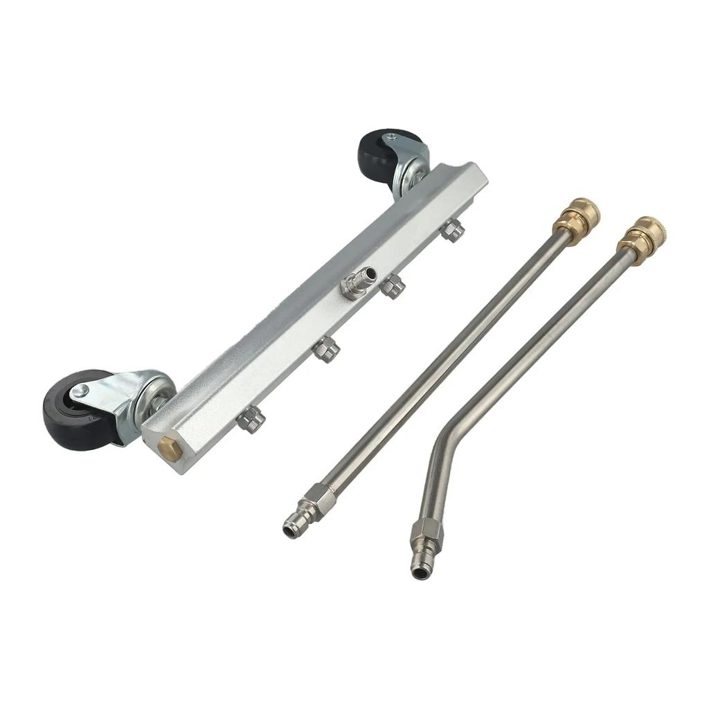 1 Set Under Car Pressure Washer Undercarriage Cleaner 4000 PSI Underbody Wash Broom Self-replaceable Nozzle Accessories