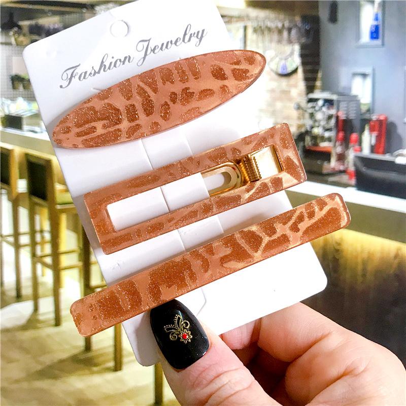 Корейский модный красочный ацетатный комплект из 3 шт./компл., набор заколок для волос, шпилька для женщин и девочек, заколки, аксессуары, ювелирные изделия, заколка для волос, головной убор