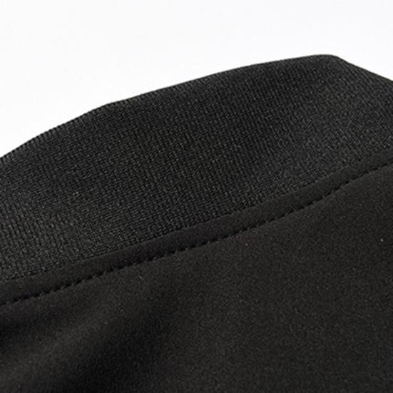 Куртка мужская с воротником-стойкой, длинными рукавами, застежкой-молнией и карманами. Весенне-осенний тонкий стиль, однотонная, облегающая куртка-бомбер.