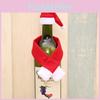 Christmas Wine Bottle Decoration Nonwoven Fabric Scarf Hat Supplies Seasonal