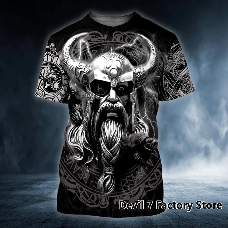 Summer Oversized T Shirt Men 3D Printed Skull Angel Graphics Tees Fashion Clothes Man Tops Streetwear Round Neck Short Sleeves