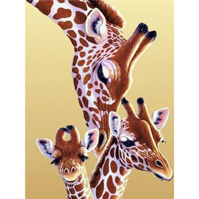 DIY Giraffe 5D Diamond Painting Cross Stitch Full Round Drill Daimond Embroidery Rhinestone