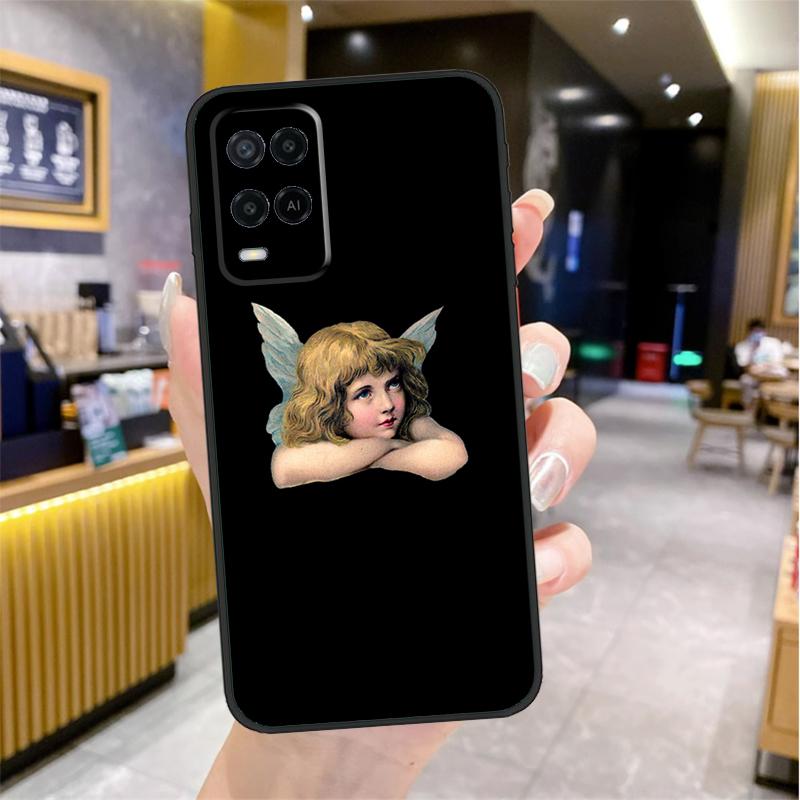 Эстетичный чехол 'Ангел эпохи Возрождения' для Oppo A80 A40 A60 A18 A38 A58 A78 A98 A96 A76 A16 A94 A74 A54 A15 A17 A57 A77 A5 Pro