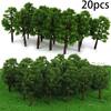 20Pcs 8Cm Mini Model Trees Micro Landscape Decor Train Layout Accessories Diy