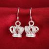 Copper custom crystal crown necklace earring Jewelry sets for Woman fashion party accessories Christmas Gifts