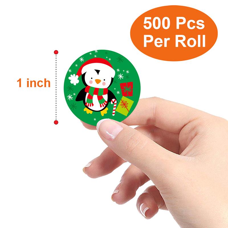 500 шт. веселых рождественских наклеек, рождественские тематические наклейки, наклейки для подарков своими руками, выпечки, конвертов, канцелярских принадлежностей, украшений