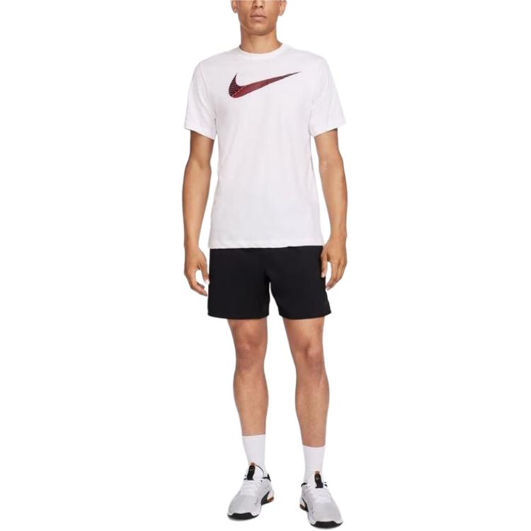 Nike T Shirts Men's White Crew Neck Moderate FJ2465-100