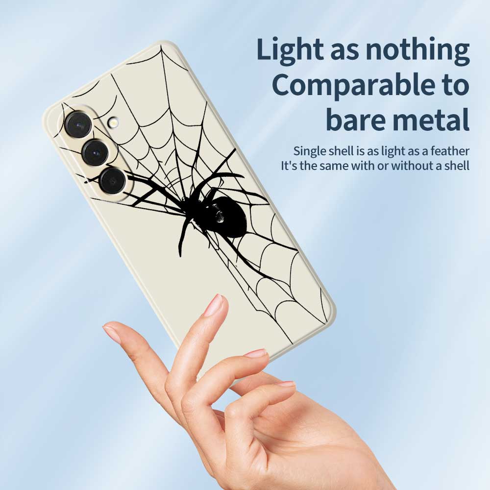 For Samsung Galaxy A36 5G Case Spider Pattern Printing Straight Edge TPU Phone Back Cover