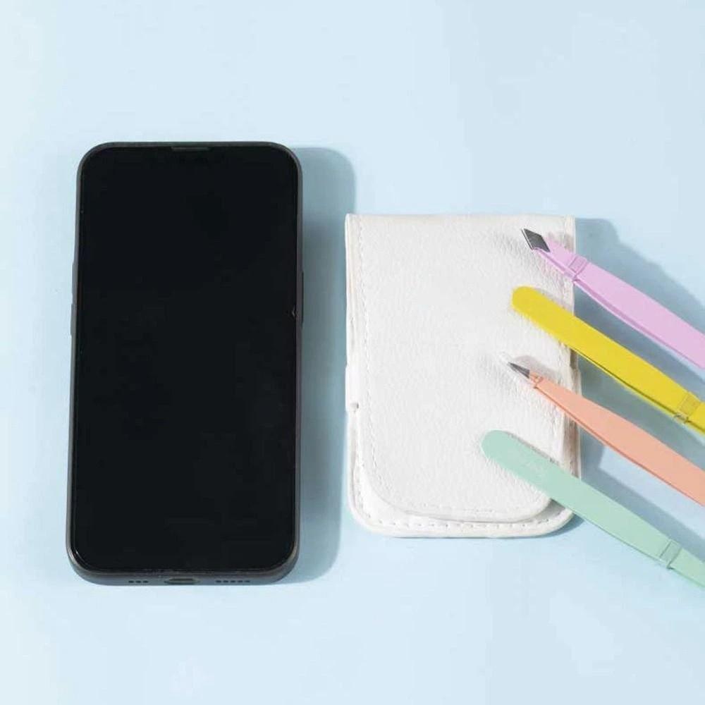 Набор пинцетов для бровей из нержавеющей стали, цветной пинцет для тонких волосков, пинцеты со скошенными кончиками для бровей, инструмент для макияжа