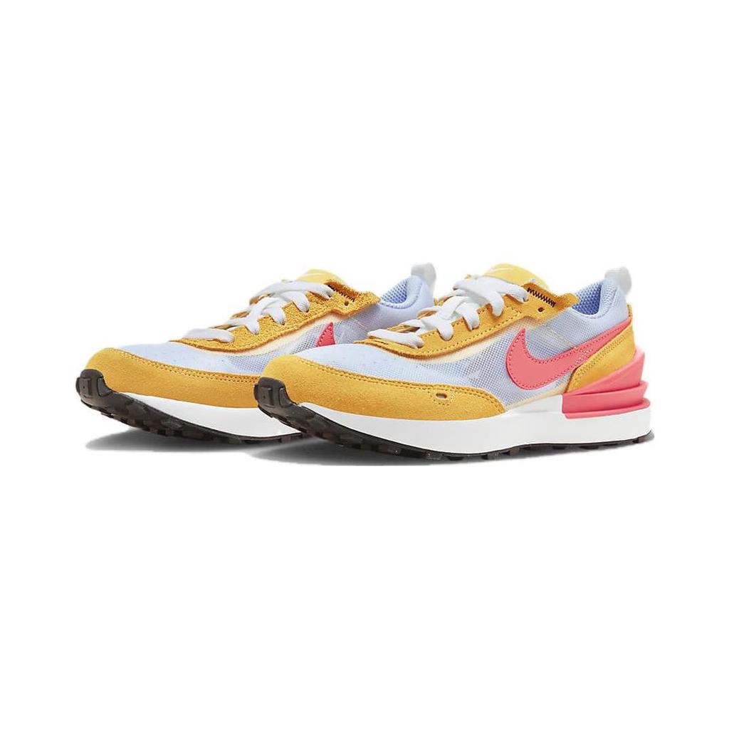 Nike Waffle One BP Нескользящие Амортизирующие Низкие Повседневные Кроссовки Детские Кроссовки Красно-Оранжевые Серые DC0480-700