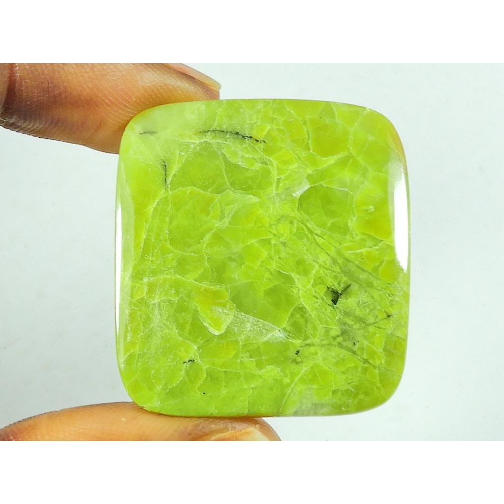 28X31X05 MM Natural Green Opal Octagon Shape Cabochon Loose Gemstone 35Cts. SK-4730