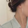 Корейская мода Большие круглые серьги-волны для женщин - Универсальный, шикарный, сдержанный стиль