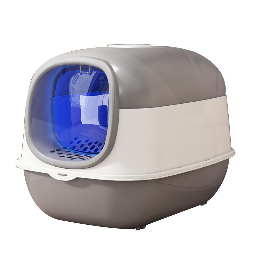 Cat Litter Box Fully Enclosed Detachable Intelligent Cat Toilet Box with Deodorizer Pack for Indoor