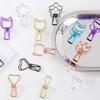 6 Pcs/Set Retro Metal Fish Clip Hollowed Out Design Binder Clip Hand Book Small Book Folder Creative Stationery Office Clip