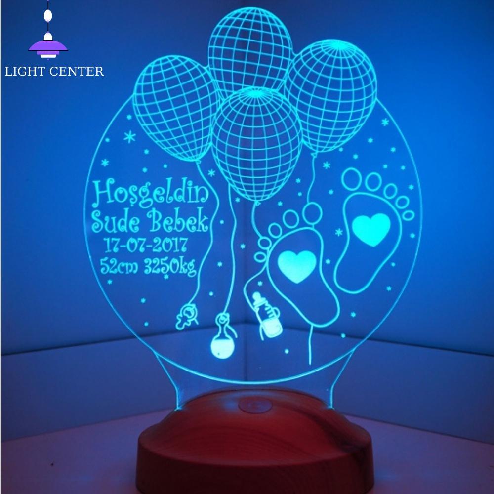 3D Customizable/ Birthday Themed Night Lamps Kids Lamp Moon Night Light Room Lamp Desk Decor Cool Lamps