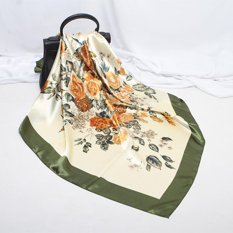 High-quality Luxurious Silk Scarves Headband Scarfs Neck Scarf For Women Chain Silk Scarf Women's Decorative Shawl