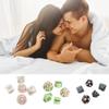 5Pcs Naughty Dice Game Set Glow In The Dark Acrylic Sexy Love Dice for Couples Party Favor with Gold Patterns