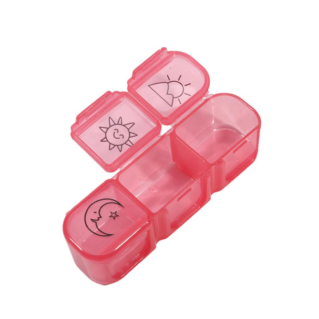 Портативный органайзер для путешествий с тремя сетками, утренний и ночной держатель для рыбьего жира, контейнер для хранения, разноцветный раздельный контейнер