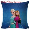 The Frozen Snow Queen Cartoon Cushion Cover Linen Material Cozy Spaces Home
