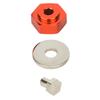 4pcs Aluminum Alloy 12mm Turn To 17mm Wheel Hex Adapter for 1/10 RC Car (Red)